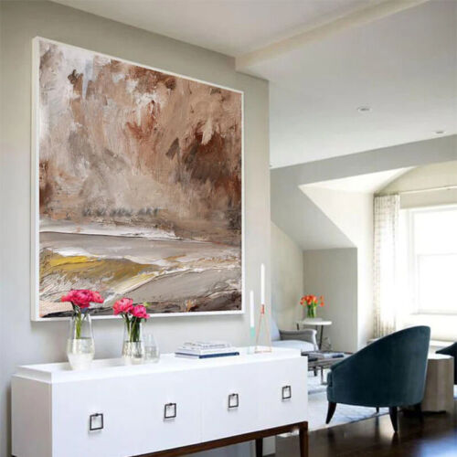 Cuadro de pared carteles de arte abstracto de lujo pintados a mano pintura al óleo sobre lienzo - Imagen 3 de 6