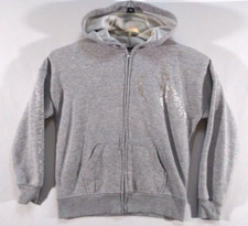 Calvin Klein Full Zip Hoodie Womens Small Gray Sweatshirt Cotton Ladies