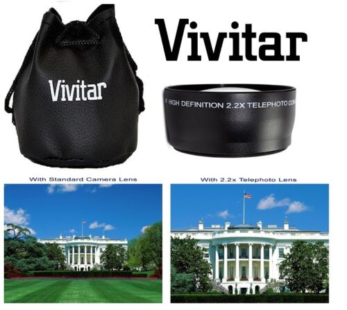 Hi Def 2-Pcs Telephoto & Wide Angle Lens Set For Olympus TG-1 TG-2 TG-3 TG-4 - Picture 6 of 7