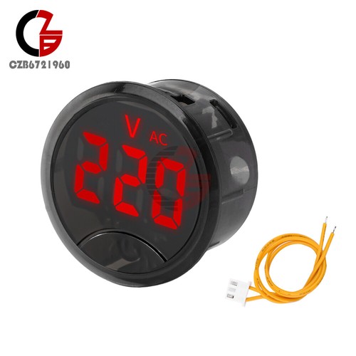 Car Voltmeter DC7-120V/AC50~265V LED Digital Display Round panel Voltage Meter - Picture 29 of 32