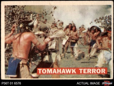 1956 Topps Davy Crockett Orange Back #17 Tomahawk Terror  3 - VG