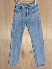 Shein Women’s XS High Waist Mom Jeans Blue Straight Leg Denim