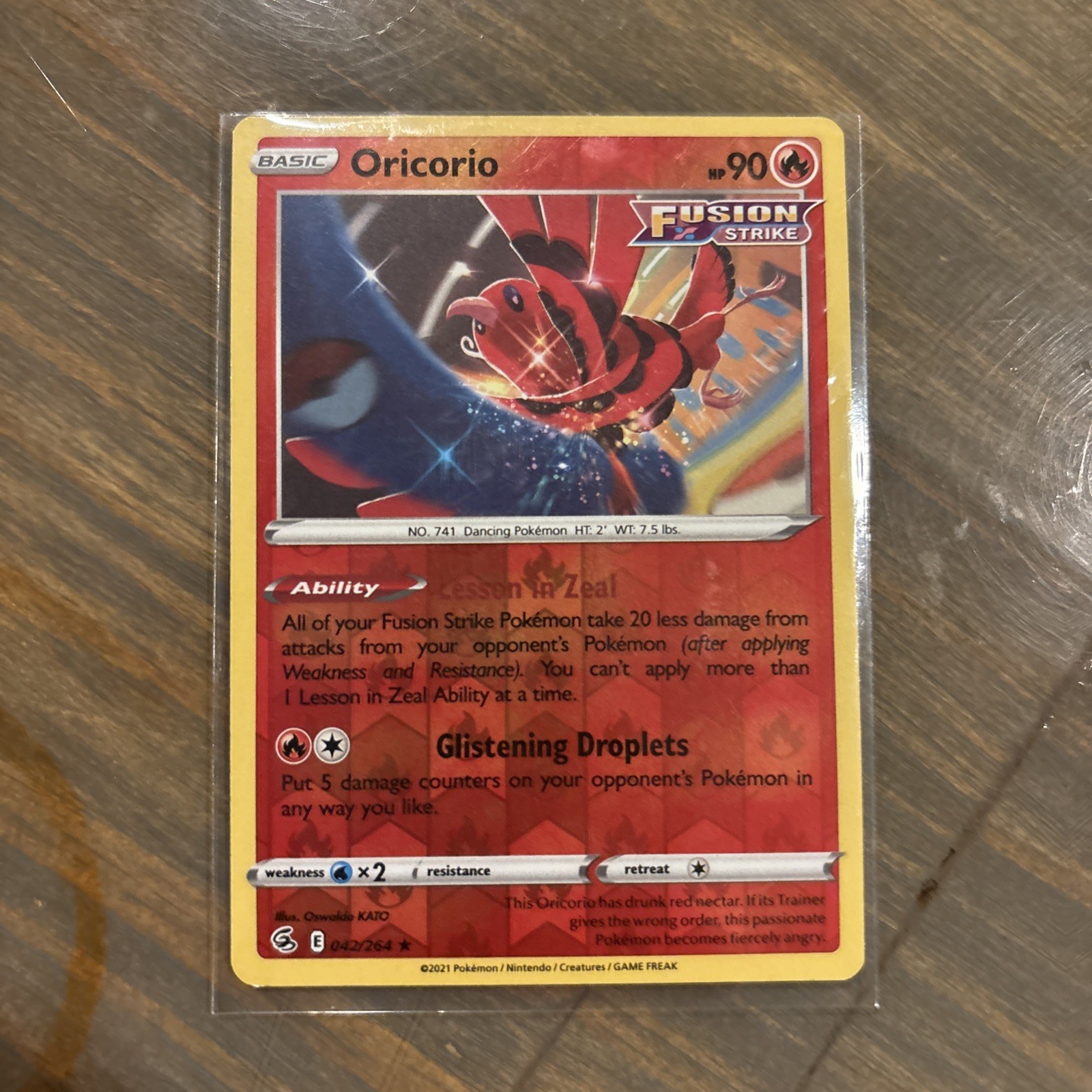 Pokémon TCG Reverse Holo Oricorio 42/264