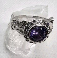 Amethyst 925P Silver Flower Size 9.5 Ring
