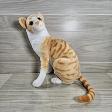 Orange Tiger Tale Toys Plush Cat 14" Sitting Kitty Realistic Life Size Viahart