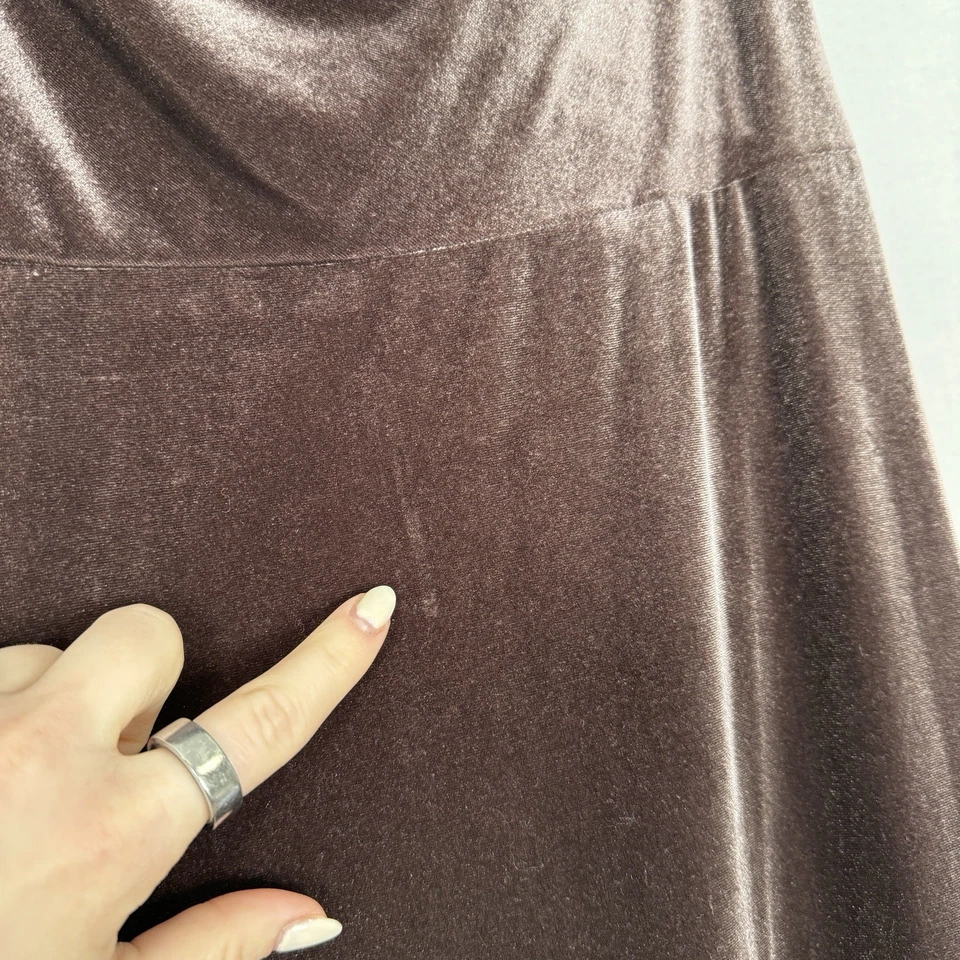 Vestido de dama de honor Jenny Yoo para mujer 14 vintage ciruela púrpura Jordan terciopelo maxi Foto 2 de 4