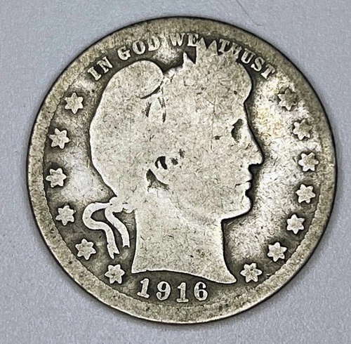 1916-P Barber Quarter — photo from the most recent tracked eBay sale