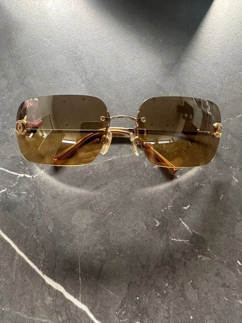 CHANEL Gold with Vintage Sunglasses for Women for sale | eBay