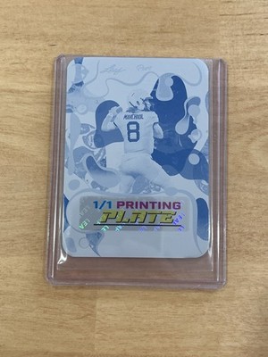 Nicco Marchiol 2025 Leaf Eclectic Football Signature Series 1/1 Printing Plate