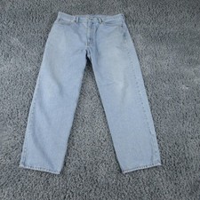 Levi's 550 Jeans Mens 40x32 Blue Relaxed Tapered Leg Light Wash Denim 38x30.5 