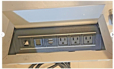 Byrne Multi-Outlet Charging Black 3-Power 2-USB Ports 2-Blank Hardwire