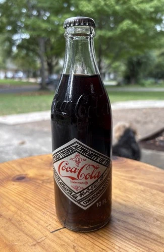Vintage Coca Cola 1977 - Coke 75th Anniversary Commemorative Glass Bottle 10 Oz
