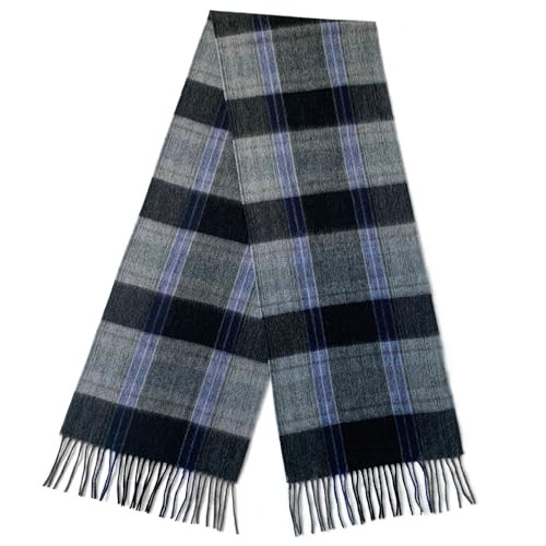 Pashmina Shawl and Wraps, Gray Checked Pattern Shawl Wraps & Scarf, 100%