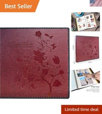 Family Photo Album - Large 40 Pages Leather Scrapbook for Cherished Memories
