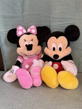 Disney Mickey Minnie Mouse Plush Lot 2 Large 24 Stuffed Animals Just Play