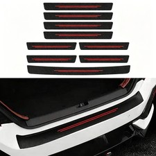 9pcs Fit For Honda Car Door Sill Step Protector Cover Carbon Sticker Accessories