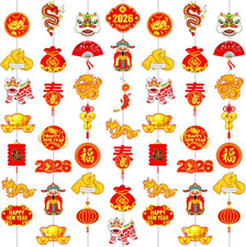 6Pcs Chinese New Year Party Garlands 2026 Year of Horse Party Hanging Decoration