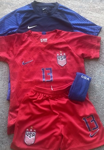 Team USA Nike Soccer Jersey kit #13 "Alex Morgan" Youth Girls Size Medium