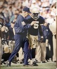 Notre Dame #5 Emmett  Mosely signed 8x10 w/ Coach Lou Holtz (Not Authenticated) — photo 1