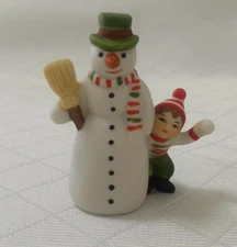 Lefton BRIAN & FRIEND Snowman  05829 Colonial  Village  Christmas 1986