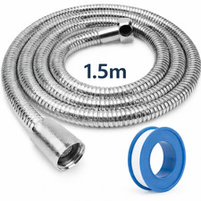 Edelstahl Brauseschlauch Duschschlauch 150cm 1/2 Zoll G1/2 Silber flexibel Bad