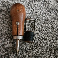 Vintage Wood Stitching Awl Tool For Parts Or Repair Crafting Leather Mending