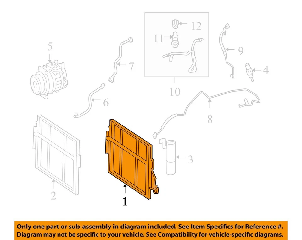 2007-2008 Mercedes S Class S550 AC Condenser 89k OEM LKQ - Image 4 of 4