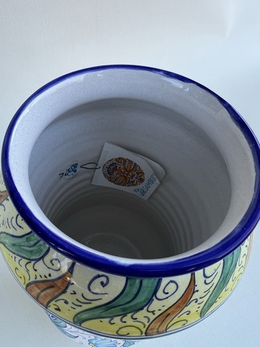 Vantage Mario Sambuco Deruta Italy Hand Painted Italian Jar with Lid - Picture 12 of 17