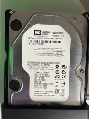 Western Digital Caviar Blue 500GB 3,5  SATA Desktop-Festplatte (WD5000AAKS)