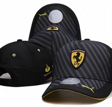 Scuderia Ferrari F1 PUMA Team Baseball Cap Hat 2025 Black OSFM Adults