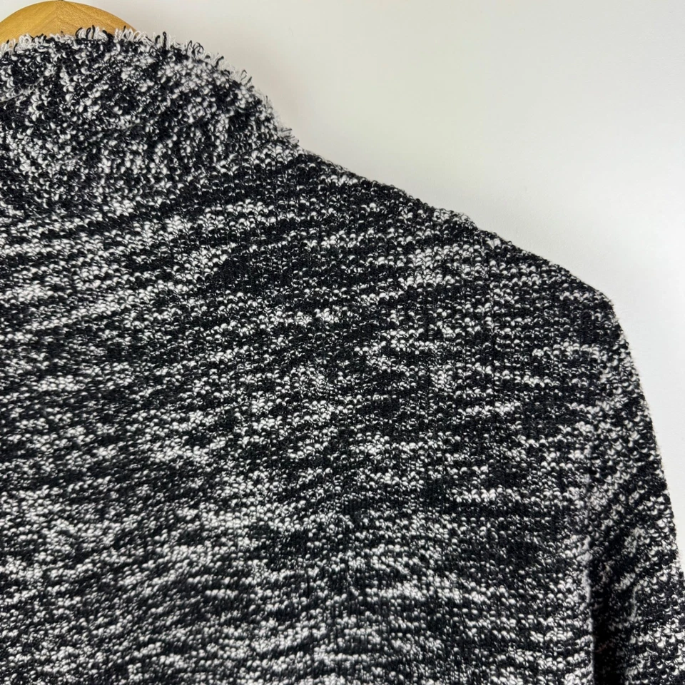 Max Studio открытый передний вязаный твидовый кардиган свитер блейзер 1 X бахрома отделка офиса - Изображение 2 из 4