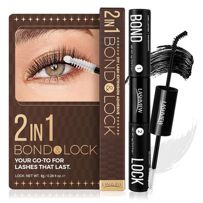 LASHVIEW Lash Bond and Seal Cluster Lash Glue for Sensitive Eyes, Super Strong H