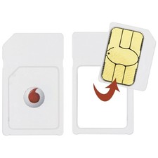 UK Pay As You Go Dual SIM Card with £10 Included - Standard & Micro Adapters