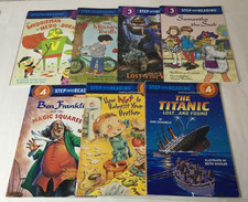 Lot of 7 STEP INTO READING Books Levels 3 4 / Early Readers / Grades 1-3