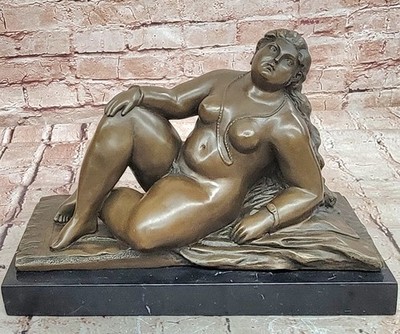 Signed Botero Bronze La Playa Nude Female Sculpture Collectible Artwork Deal NR