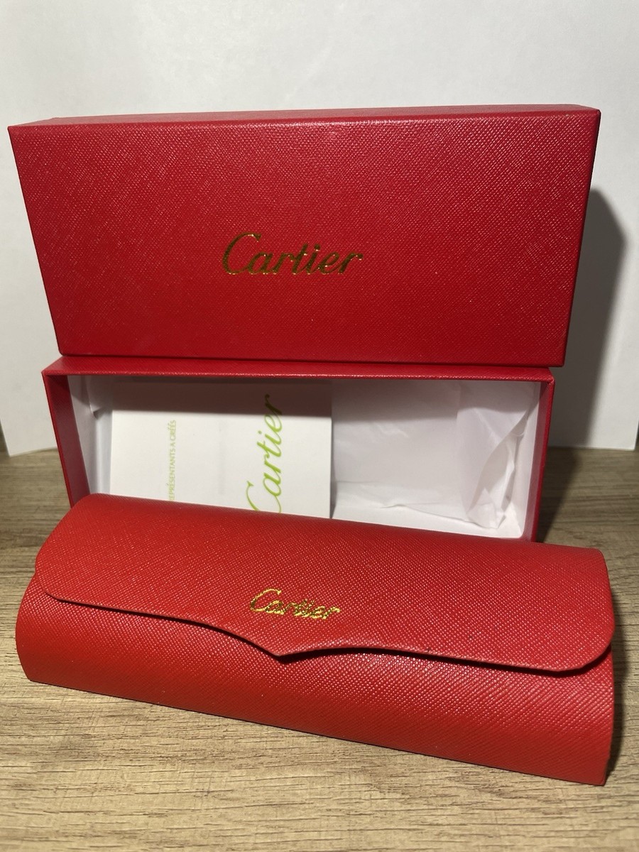 Cartier Rimless Sunglasses Gold Black 520 54□18-140 France w/ Box