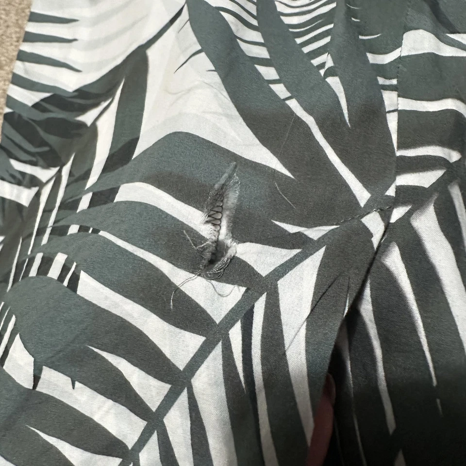 Vestido MaxMara Mujer 6 Verde Blanco Tropical Estampado Palma Funda Sin Mangas Italia Foto 4 de 4