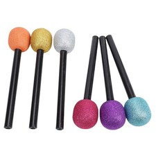 6PCS Multicolor Microphone Prop Plastic Faux Microphone For Stage Karaoke