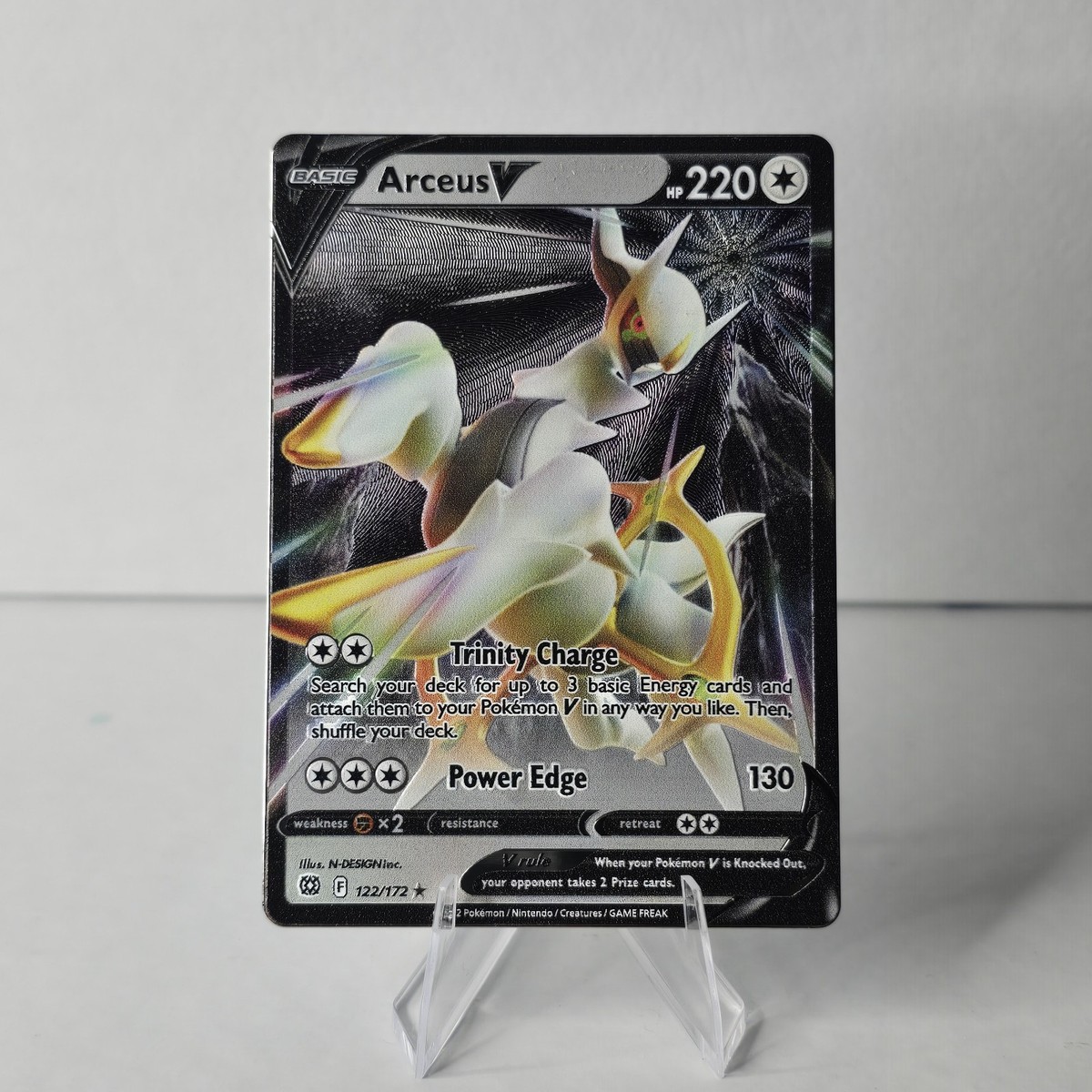 metal arceus pokemon card Arceus V 122/172 Metal Card Pokémon Ultra Premium Collection Brilliant Stars