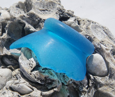 Sea Glass, Patricial Small Teal Blue Base
