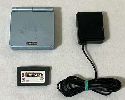 Nintendo Game Boy Advance SP AGS-101 Pearl Blue Console w/ Charger and Game
