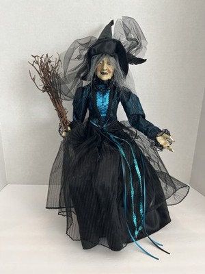Halloween Witch Shelf Sitter Figurine 20  Tall Spooky Night Multicolor Decor