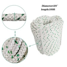 1544Lbs 3/8" 100' Breaking Strength Double Braid Polyester Rope Bull Rope