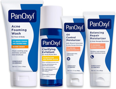 Complete Cleanse, Manage & Moisturize Bundle - Acne Foaming Wash Benzoyl Peroxid