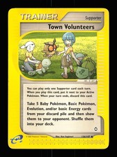 Town Volunteers 136/147 Uncommon Aquapolis Pokemon 2003 LP Sugimori