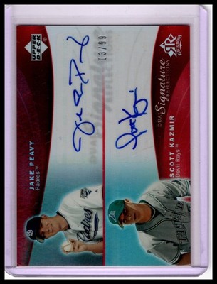 2005 Upper Deck Reflections #JPSK Peavy/Kazmir Dual Signatures Red /99