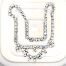 Vintage Diamante Necklace Sparkly Rhinestone Wedding Jewelry Bride Evening