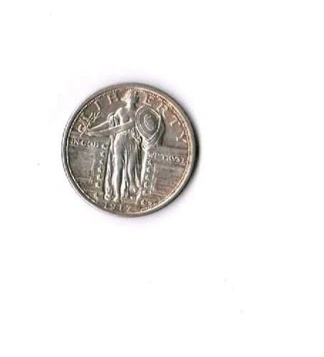 1917 p standing liberty quarter type 1 AU details Silver Read 👇 👇