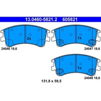 Bremsbelagsatz Scheibenbremse ATE 13.0460-5821.2, Vorne Mazda 6