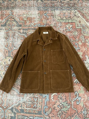 #ad Buck Mason Corduroy Chore Coat Brown Size XL 100% Cotton $125.00